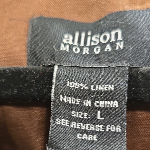 Allison Morgan Brown Linen Blouse - Picture 2 of 12